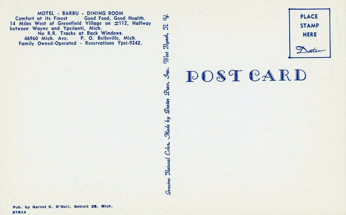 Motel Barbu - Old Postcard View (newer photo)